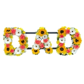dad-sunflower-letters-funeral-flowers-tribute-delivered-strood-rochester-medway-kent