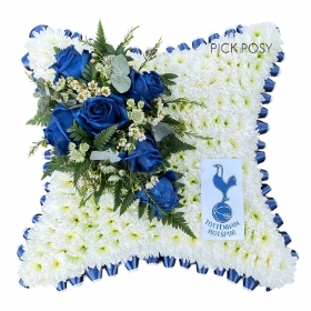 Tottenham-Hotspur-spurs-cockerel-football-club-cushion-funeral-flowers-tribute-delivered-strood-Rochester-Medway-Kent
