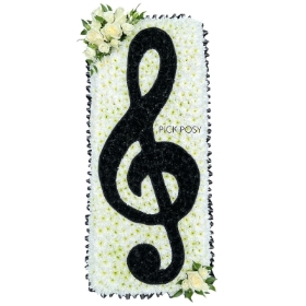 Treble-clef-musical-note-musician-funeral-wreath-flowers-delivered-strood-rochester-medway-kent
