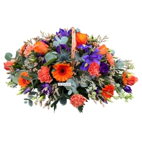 vibrant-colourful-funeral-sympathy-basket-tribute-delivered-strood-rochester-medway