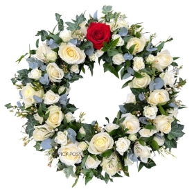 white-rose-red-rose-roses-wreath-ring-funeral-flowers-tribute-delivered-strood-rochester-medway-kent