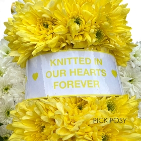 yellow-white-pillow-ball-of-wool-knitting-knitted-knit-crouchet-funeral-flowers-tribute-delivered-strood-rochester-medway